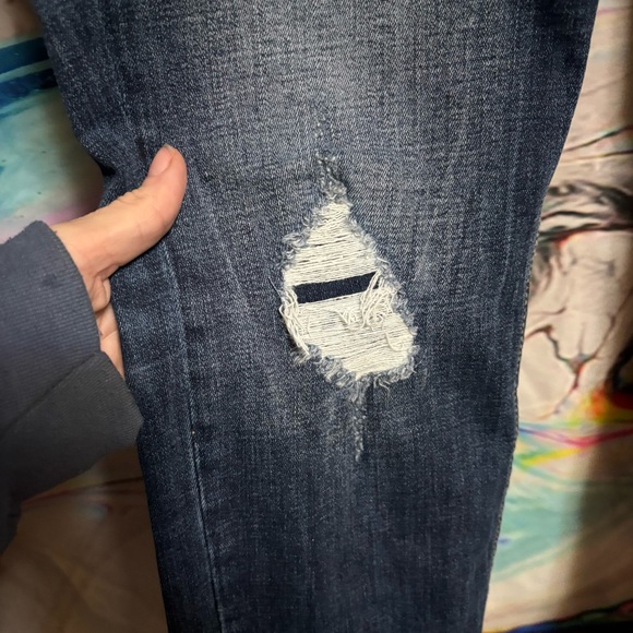 BKE Dark Blue Distressed Skinny Jeans 31 - Picture 3 of 9